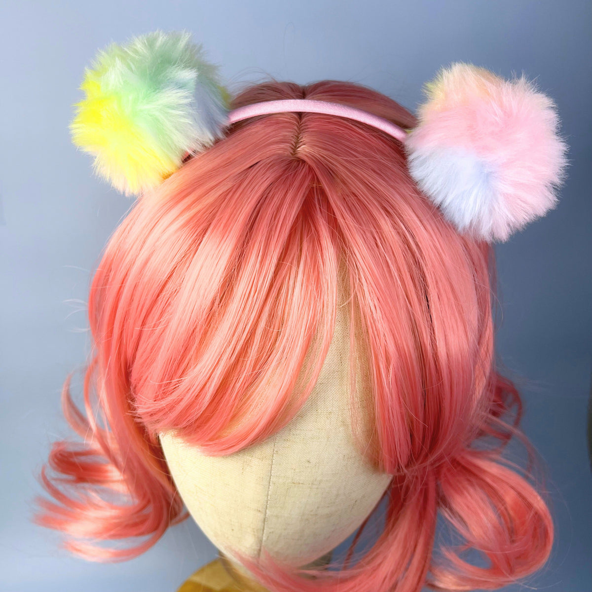 Rainbow Pom Pom Headband